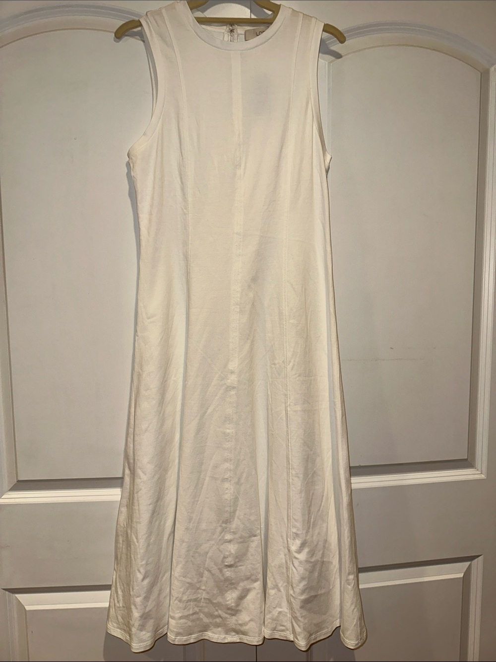 LOFT Sleeveless White Midi Dress 100% Cotton NWT!